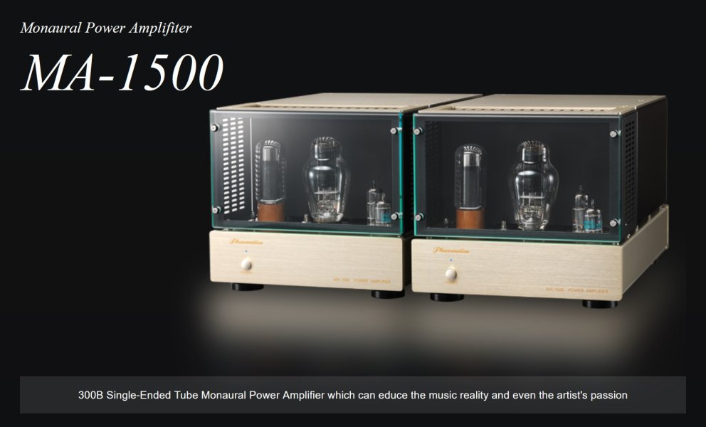 Phasemation MA-1500 | 300B Monoblock Tube Amplifiers | Axpona Demos – Save 25% & Free Shipping!